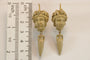 Boucles d'oreilles Boucles d'oreilles en or avec camées de lave antiques 58 Facettes 7604