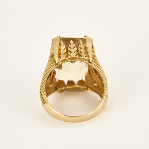 Bague Bague coktail en or jaune et citrine 58 Facettes LIS2377