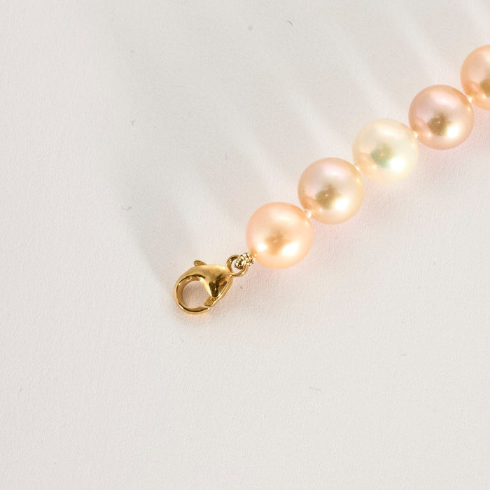 Yellow gold pearl bracelet