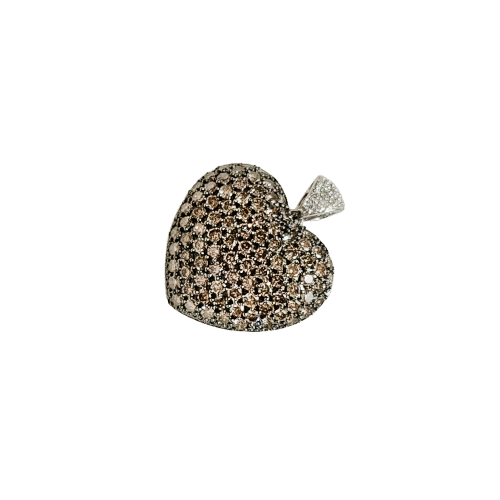 Hjärthänge i 585 guld med diamanter 