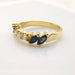 Bague 57 Bague or jaune saphirs et diamants 58 Facettes