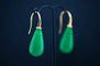 Boucles d'oreilles Boucles d'oreilles pendantes en or avec pierre de jade 58 Facettes