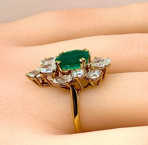 Bague 57 Bague BOUCHERON Emeraude Diamants 58 Facettes AB137