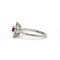 Bague 54 Marguerite - Or blanc, rubis et diamants 58 Facettes 1133