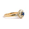 Bague 57 Bague marguerite ancienne en or , diamants et saphir 58 Facettes