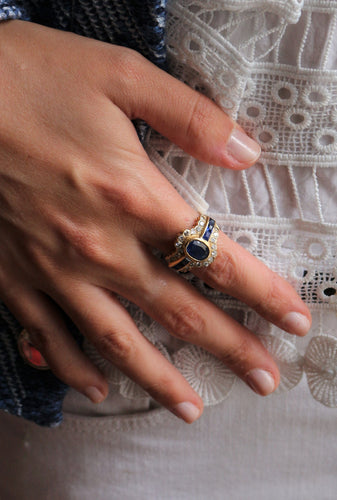 Bague 54 Bague Saphirs Et Diamants 58 Facettes 500