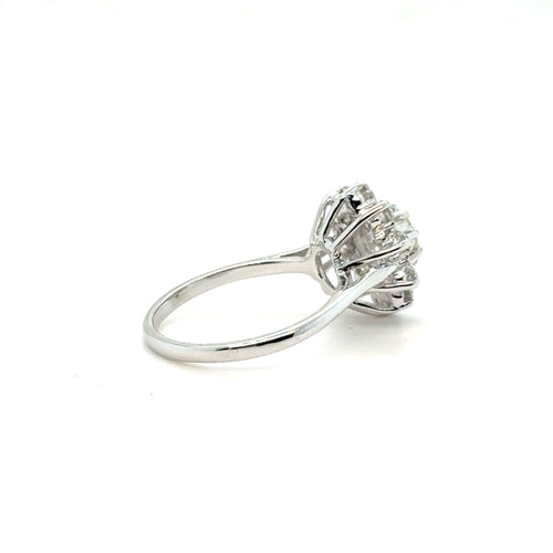 Bague Bague Marguerite Or Blanc Diamants 58 Facettes 1.0000304/2