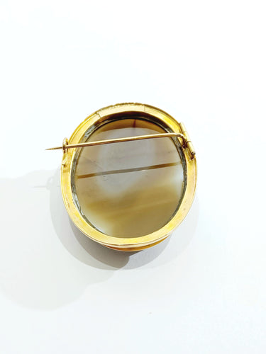 Broche Broche camée or rose et agate 58 Facettes