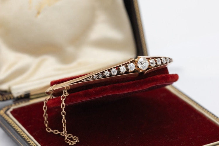 Bracelet Bracelet ancien en or jaune avec diamants (de 1,53 ct), Europe occidentale, début XXe 58 Facettes 10275