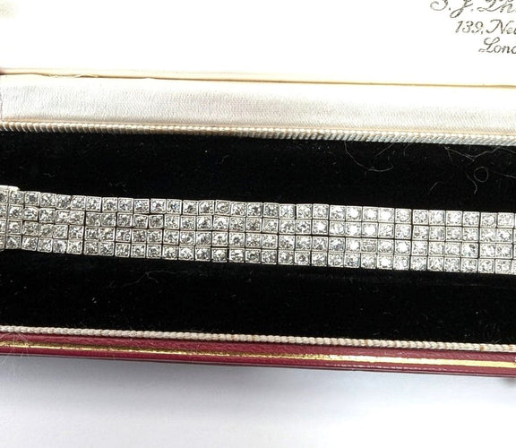 Bracelet Bracelet en platine avec diamants 58 Facettes