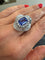 Bague 56 Bague Jupe Or blanc - Tanzanite et Diamants - Année 70 58 Facettes 1.0002595/1