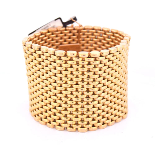 Bracelet Bracelet - Bracelet manchette en or jaune 18 carats 58 Facettes BR110