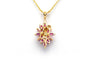 Pendentif Pendentif contemporain or jaune, rubis et diamants (+-0.042ct) 58 Facettes B739