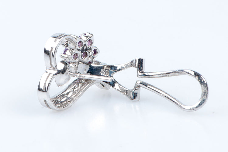 Bague Bague coeurs et fleurs en or blanc 18 carats 58 Facettes 111.20995-53