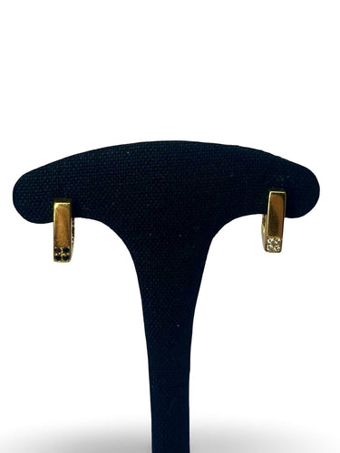 Boucles d'oreilles Boucles d'oreilles or blanc et diamants incolores et noirs 58 Facettes