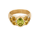 Bague 56 Bague en or jaune, péridot et citrines 58 Facettes MON0771