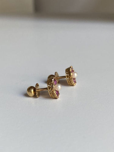 Boucles d'oreilles Boucle d'oreilles anciennes de travail Portugais en or jaune 19,2k 58 Facettes