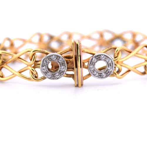 Bracelet BRACELET EN OR JAUNE ET BLANC 18 CARATS 58 Facettes