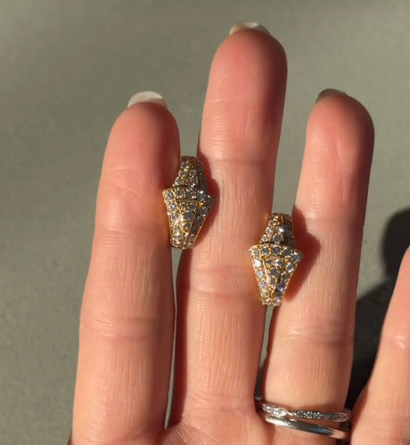 Boucles d'oreilles Boucles d'oreillesor jaune signées Wolfers 58 Facettes