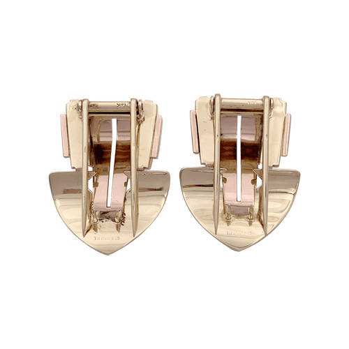 Clips vintage Tiffany & Co., or jaune, or rose. 58 Facettes 34597