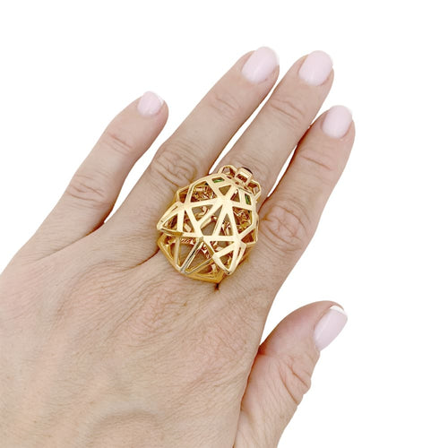 Bague 53 Bague Cartier, "Panthère de Cartier", or jaune, tsavorites, onyx. 58 Facettes 34839