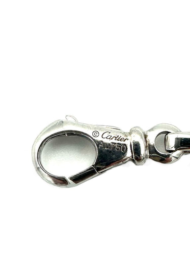 Collier CARTIER. Collection "Panthère", chaine or blanc 18K 58 Facettes