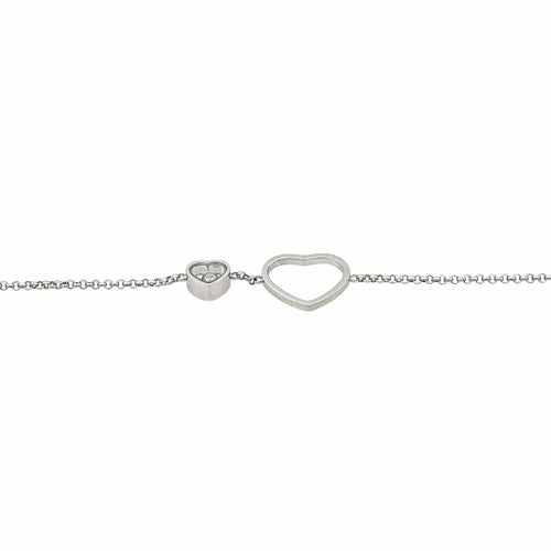 Collier Chopard Collier Sautoir Happy Heart Or blanc Diamant 58 Facettes 4144056RV