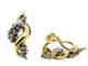 Boucles d'oreilles GILBERT ALBERT. Boucles d'oreilles 2 ors 18K et diamants 58 Facettes