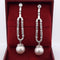Boucles d'oreilles ART DÉCO' - BOUCLES D'OREILLES EN PLATINE - PERLES NATURELLES ET DIAMANTS 58 Facettes