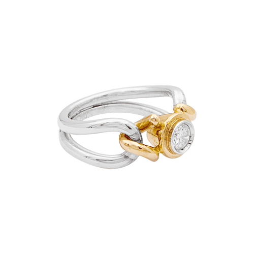 Bague 51 Bague FRED, deux tons d'or et diamant. 58 Facettes 34534