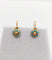 Boucles d'oreilles Boucles d’oreilles dormeuses fleur émail bleu en or 18k 58 Facettes A06471
