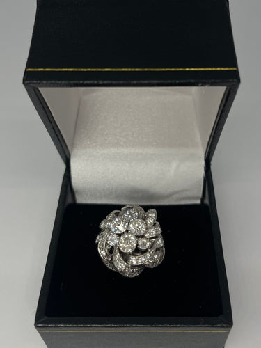 Bague 50 Bague ancienne or et platine diamants 2,90 ct 58 Facettes 67201