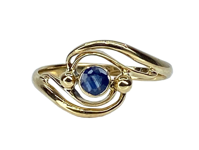 Bague 51 Bague en or jaune et saphir 58 Facettes AB586