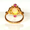 Bague 53 Bague en or jaune, opale, diamants et rubis. Vers 1900. 58 Facettes AB639