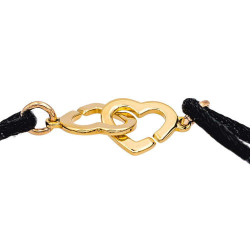 Bracelet Dinh Van Bracelet Cordon Double Cœur Or jaune 58 Facettes 5119889RV