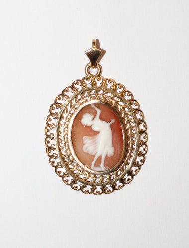 Pendentif Pendentif or jaune camée danseuse à l'antique 58 Facettes 592