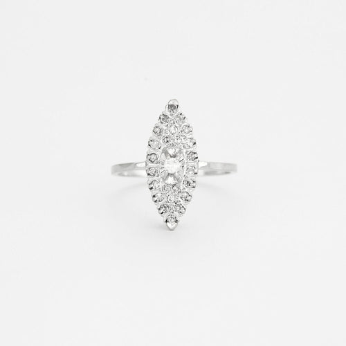 Bague 56 Bague marquise or blanc 58 Facettes