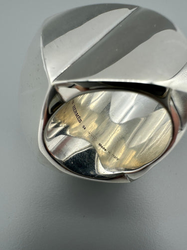 Bague 54 HERMES. Collection "Météore", bague en argent 925/00 58 Facettes