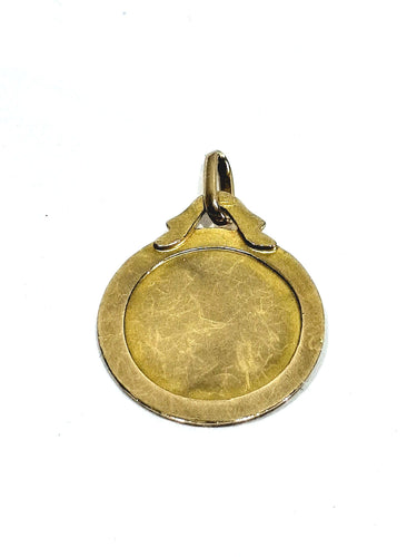 Pendentif MÉDAILLE en or champagne de la VIERGE 58 Facettes
