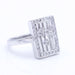 Bague 54 Bague Pentagramme en or blanc et diamants 58 Facettes N102874LF