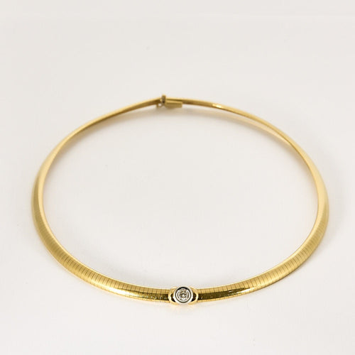 Collier Collier ras de cou en or jaune, or blanc et diamant 58 Facettes LIS2501