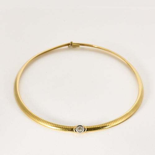 Collier Collier ras de cou en or jaune, or blanc et diamant 58 Facettes LIS2501