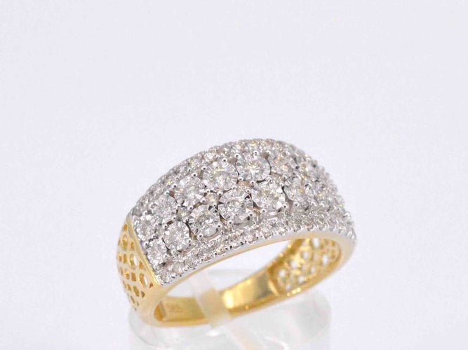 Bague 54 Bague en or jaune avec diamants 1,00 carat 58 Facettes 2189