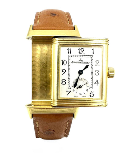 Montre JEAGER_LECOULTRE. Collection "REVERSO DUETTO", montre de dame en or jaune 58 Facettes