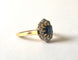 Bague 53 Bague pompadour or jaune 18k - Saphir et Diamants 58 Facettes