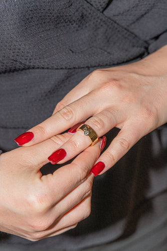 Bague 47.5 Bague Or jaune, Or blanc Diamant 58 Facettes 2697404CN