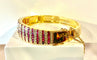 Bracelet Bracelet jonc en or jaune 18 carats, rubis et diamants 58 Facettes AB608