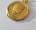 Augis - Médaille pendentif Vierge et Bernadette vintage en or jaune 18 carats 58 Facettes