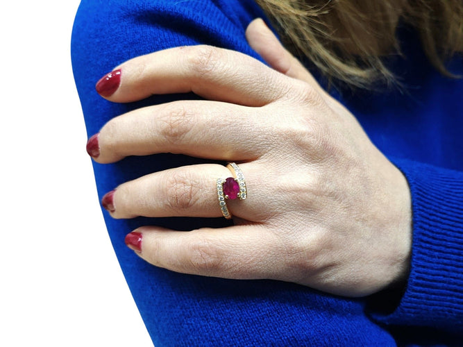 Bague 54 Bague rubis et diamant 58 Facettes Bag.cx.rub.FA.50