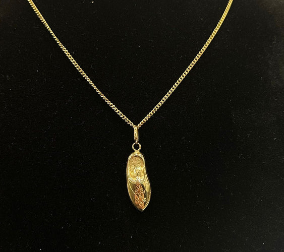 Pendentif Pendentif babouche or jaune 58 Facettes LP195/3